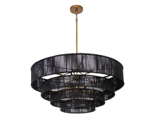 Sunpan 111709 - Lumina Chandelier - Black Jute